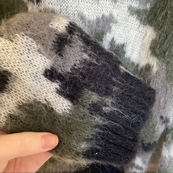 Sandro Camouflage Mohair-blend Sweater - Picture 2 of 5
